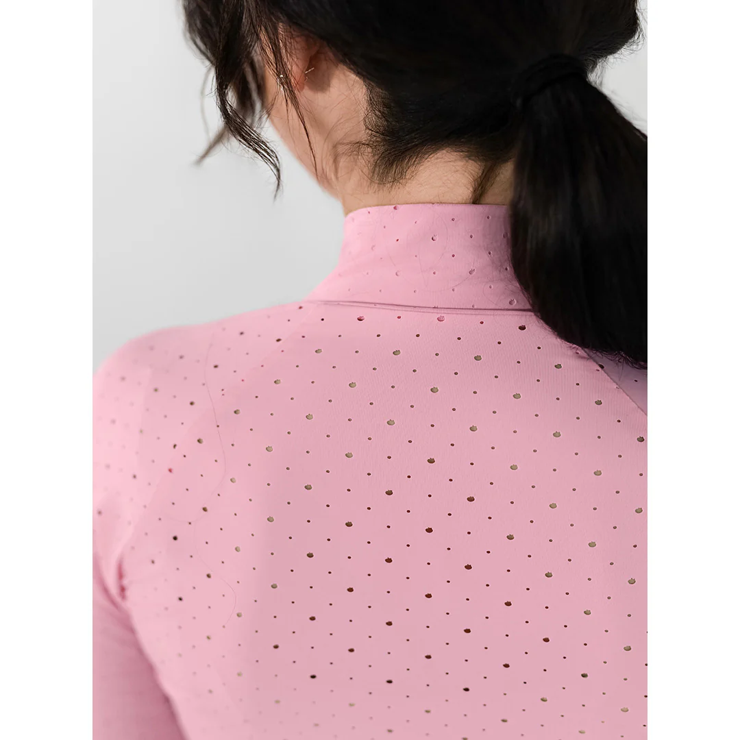 Dapplebay Aircut Mock Neck LS Top-Ballet Pink - Image 6
