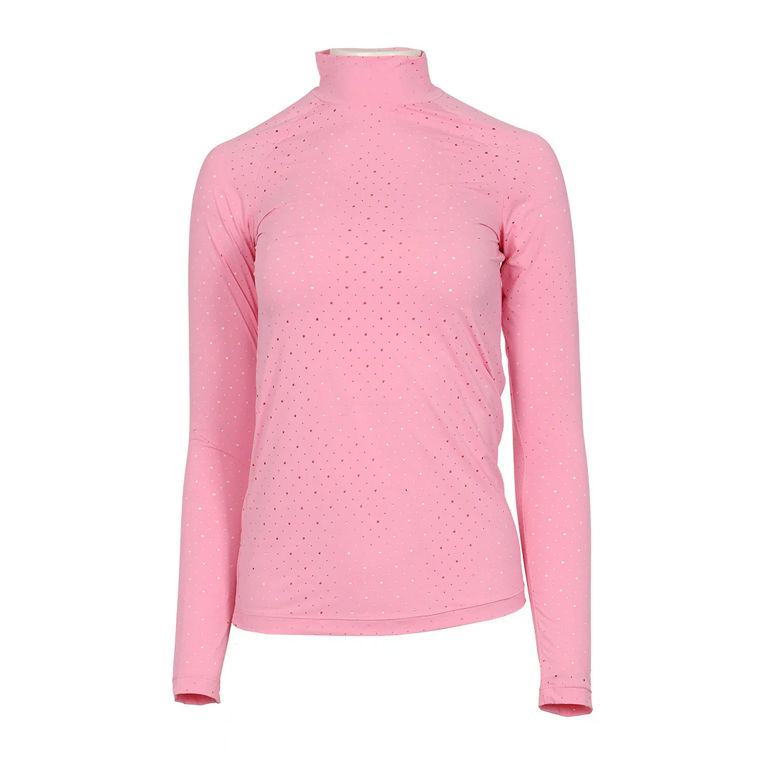 Dapplebay Aircut Mock Neck LS Top-Ballet Pink - Image 7