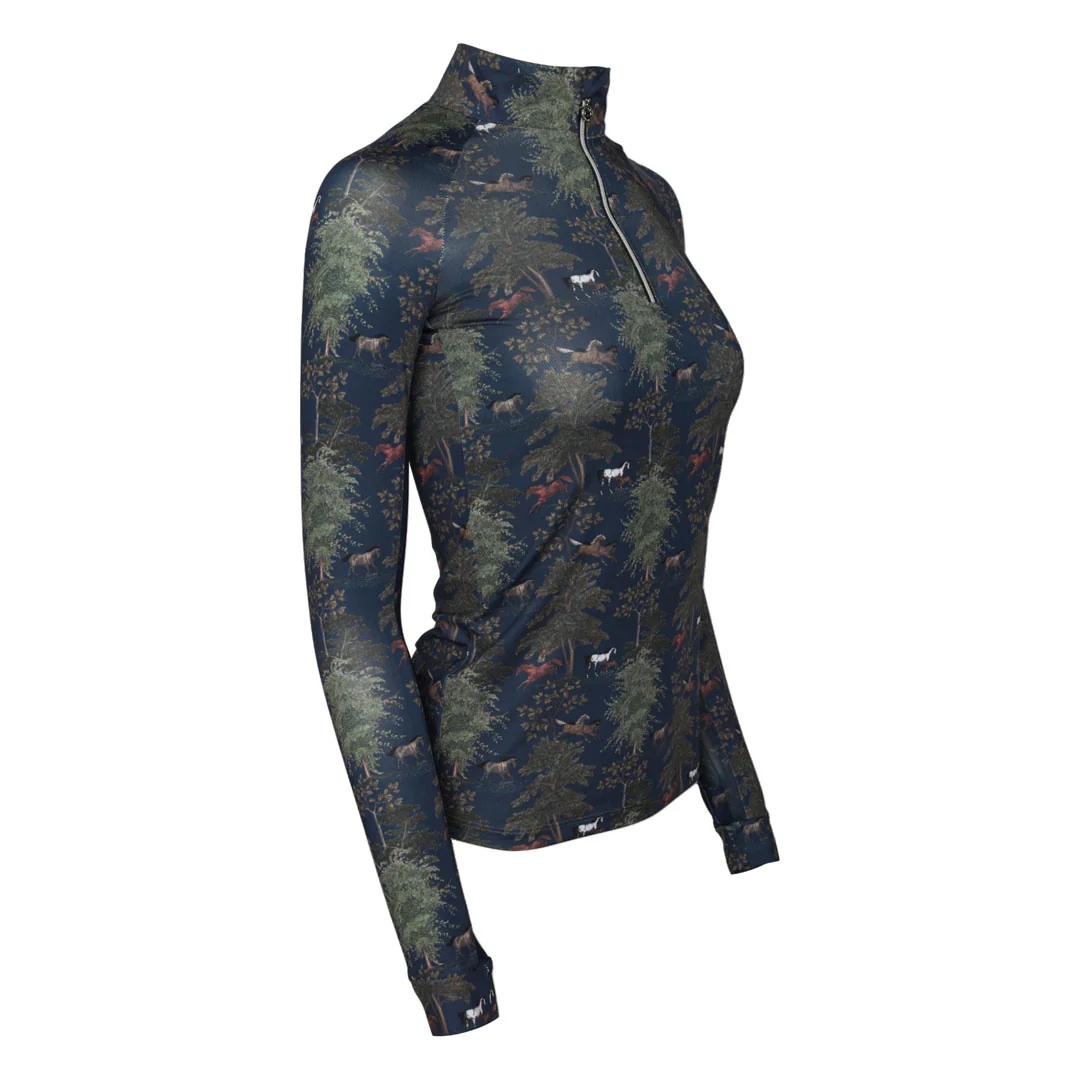 Dapplebay Autumn Toile 1/4 Zip Riding Top - Image 4