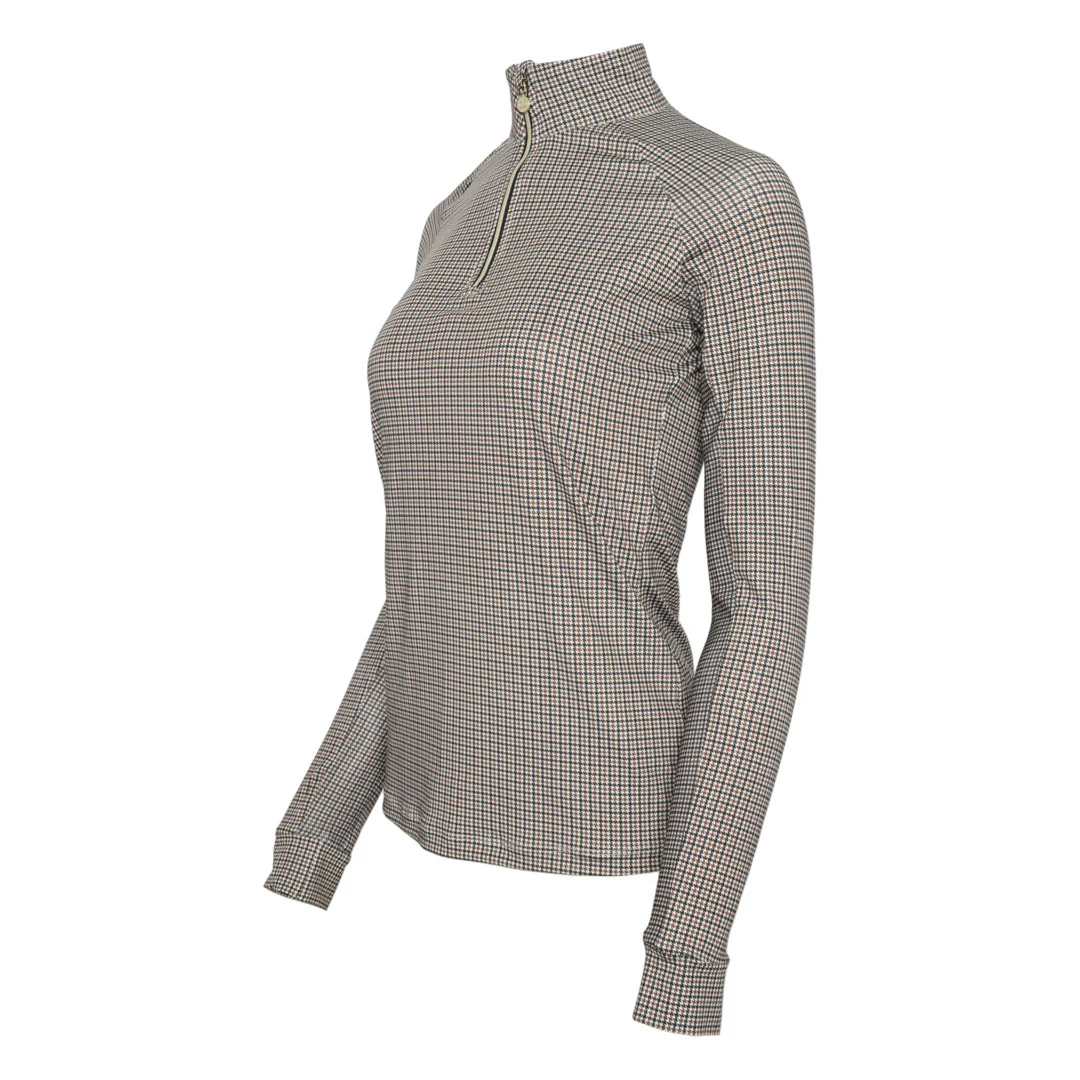 Dapplebay Bay Houndstooth 1/4 Zip Riding Top - Image 3