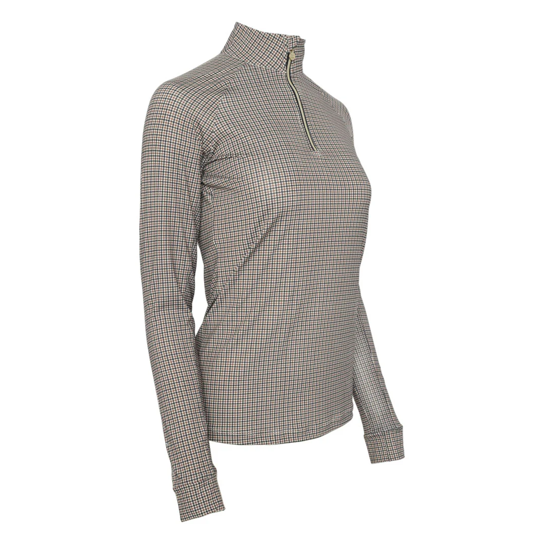 Dapplebay Bay Houndstooth 1/4 Zip Riding Top - Image 5