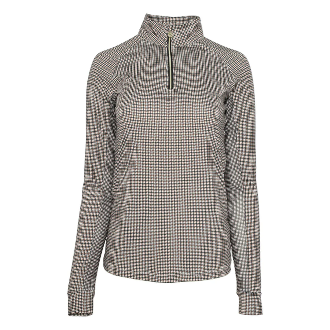 Dapplebay Bay Houndstooth 1/4 Zip Riding Top - Image 6