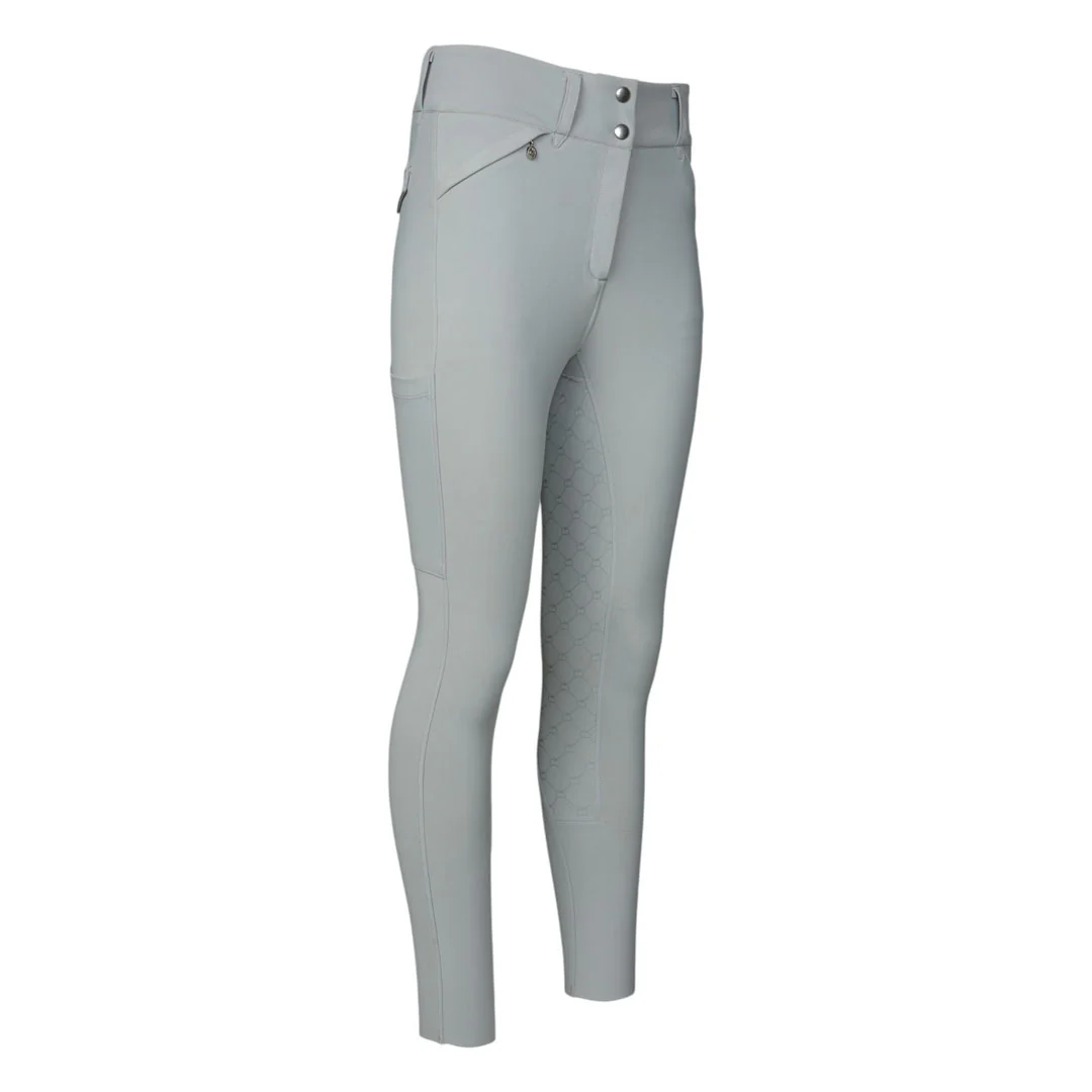 Dapplebay Compression Full Seat Breeches-Grey - Image 4