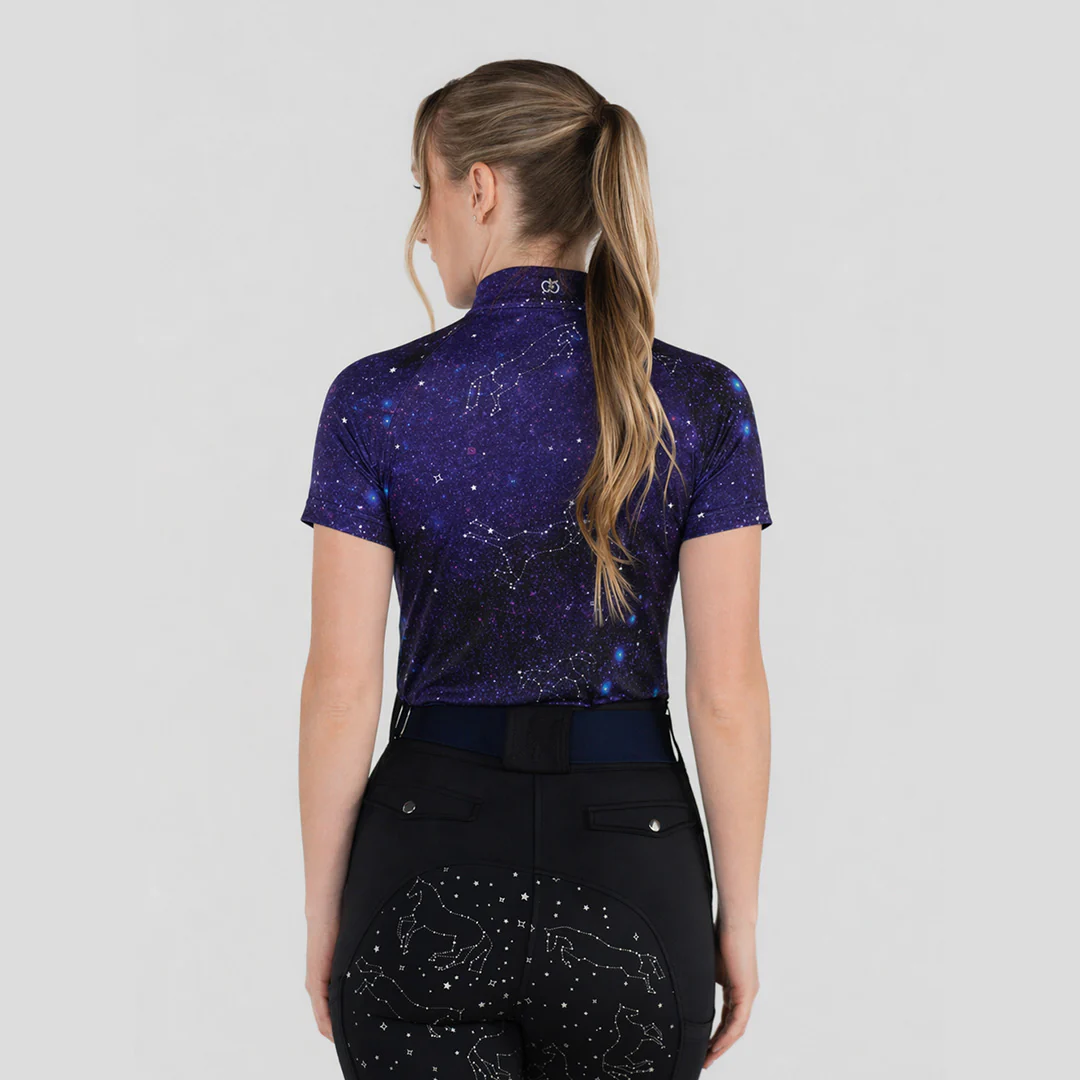 Dapplebay Constellation 1/4 Zip Light Riding Top-Short Sleeve - Image 2