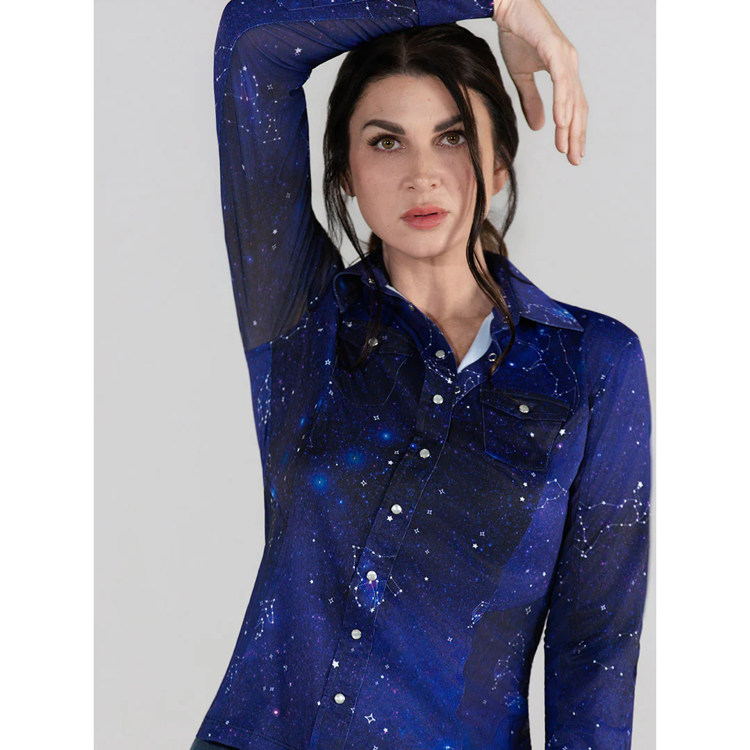 Dapplebay Constellation Western Shirt-Navy/Multi - Image 3