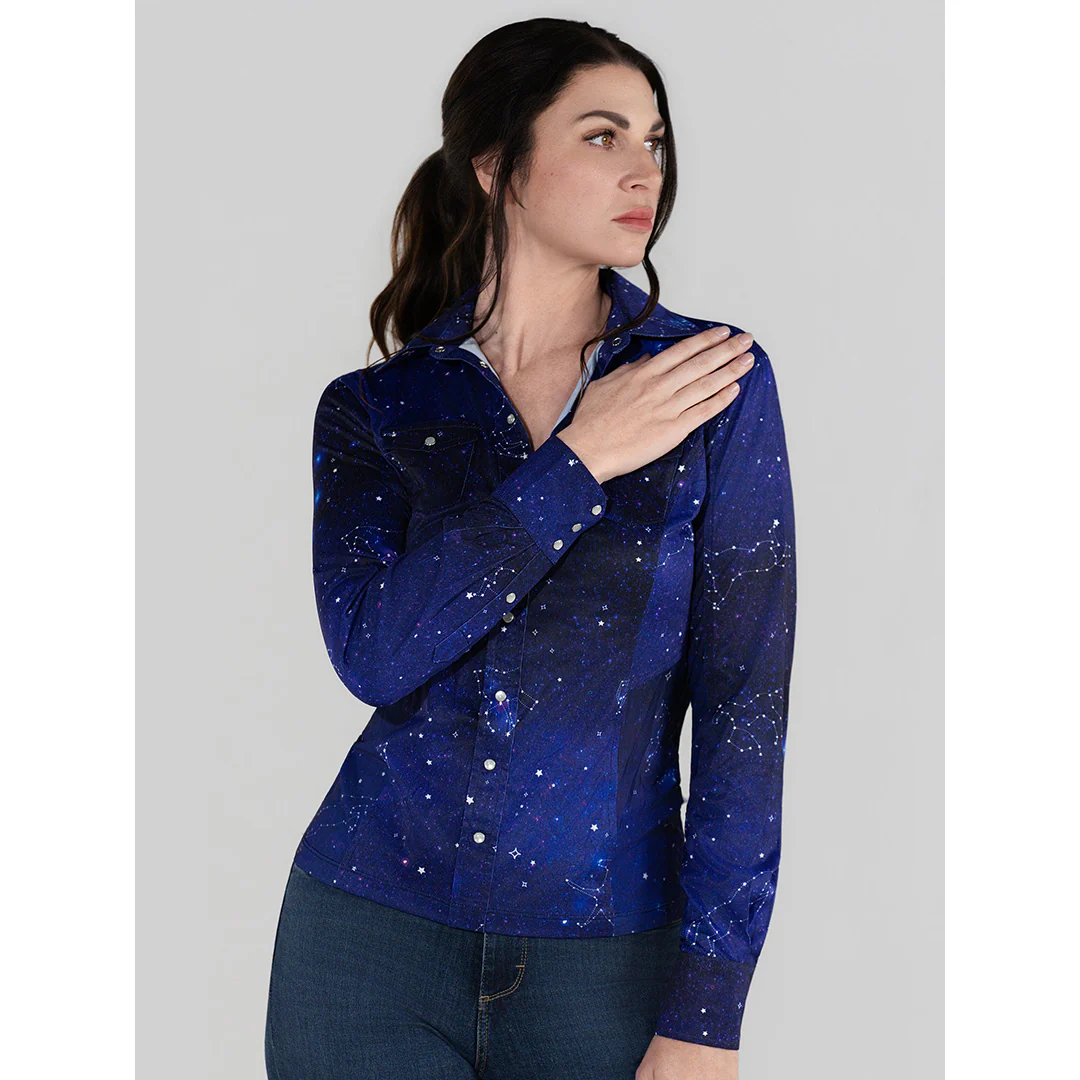Dapplebay Constellation Western Shirt-Navy/Multi - Image 4