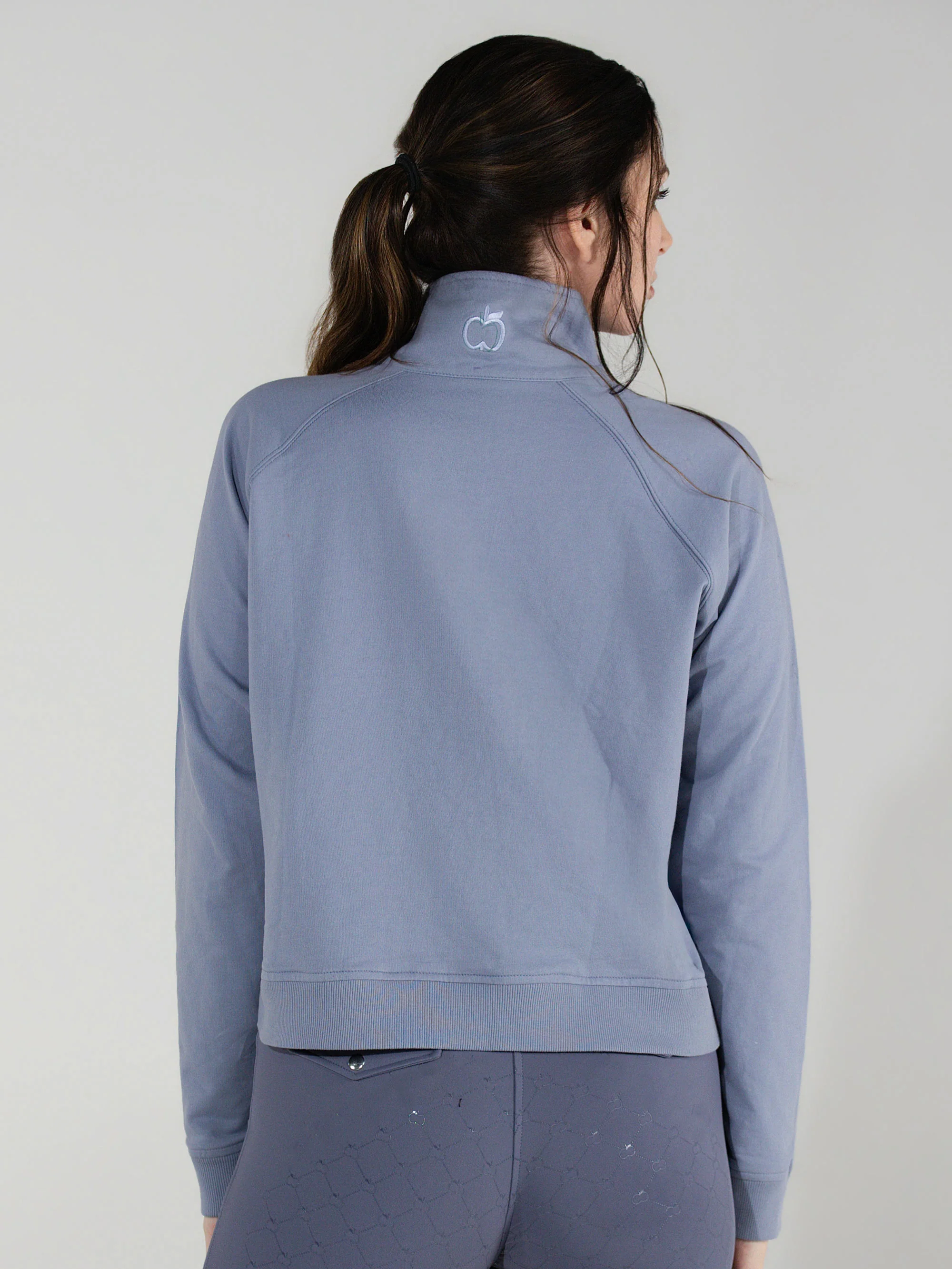 Dapplebay Crest 1/2 Zip French Terry Sweatshirt-Moonrise - Image 6