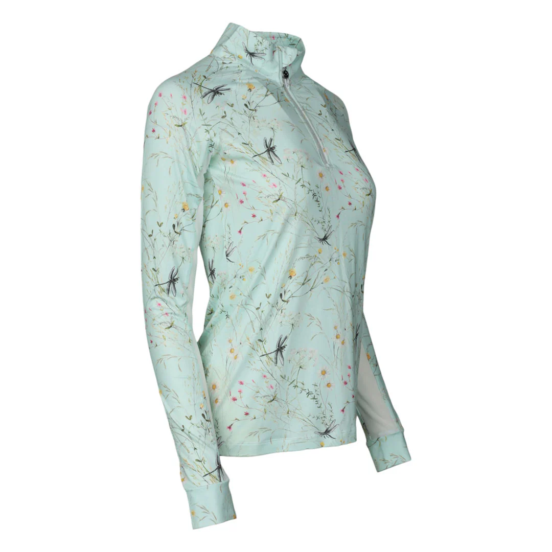 Dapplebay Dragonfly Meadow 1/4 Zip Riding Top - Long Sleeve - Image 4