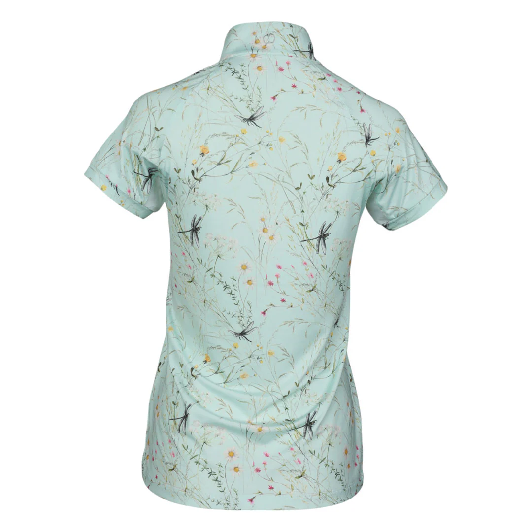 Dapplebay Dragonfly Meadow 1/4 Zip Riding Top - Short Sleeve - Image 3