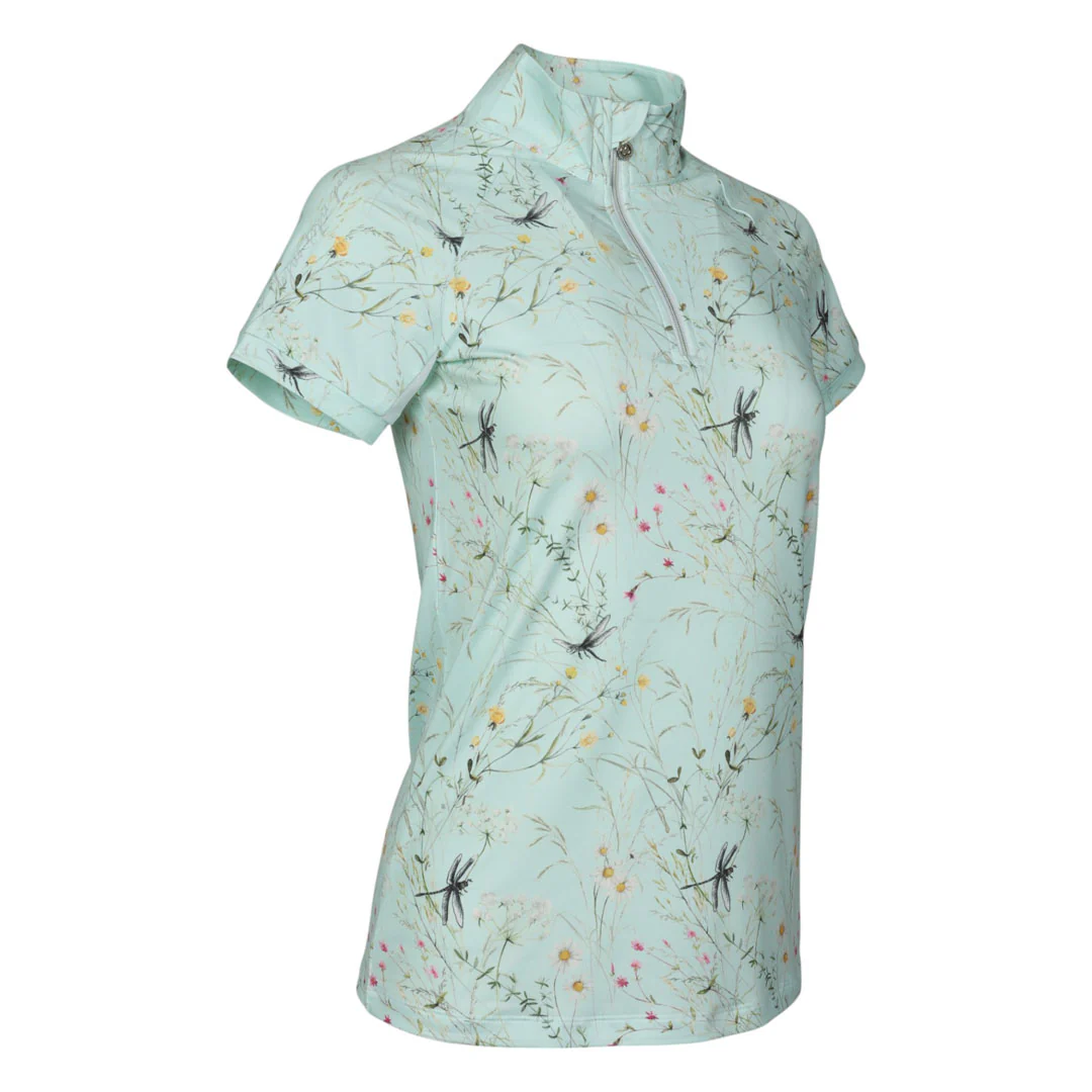 Dapplebay Dragonfly Meadow 1/4 Zip Riding Top - Short Sleeve - Image 4