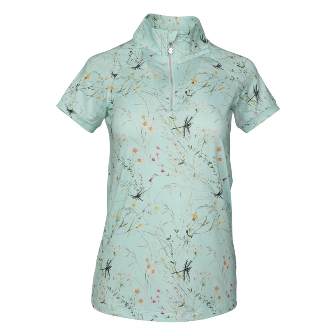 Dapplebay Dragonfly Meadow 1/4 Zip Riding Top - Short Sleeve - Image 5