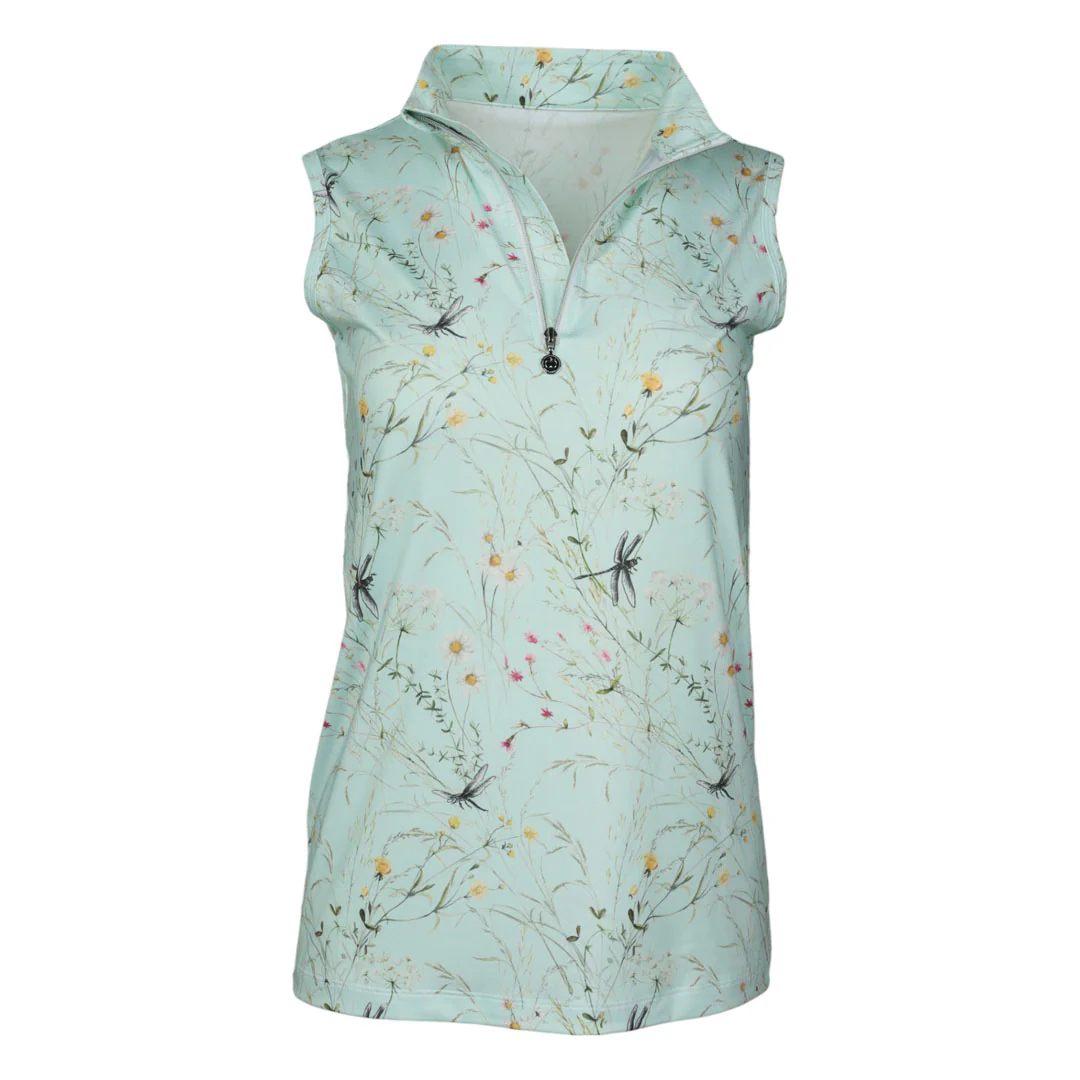 Dapplebay Dragonfly Meadow 1/4 Zip Riding Top - Sleeveless - Image 2