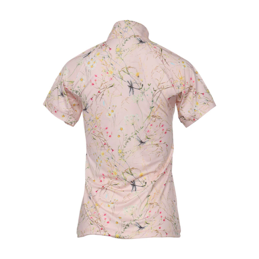 Dapplebay Dragonfly Meadow 1/4 Zip SS Riding Top-Light Pink - Image 6
