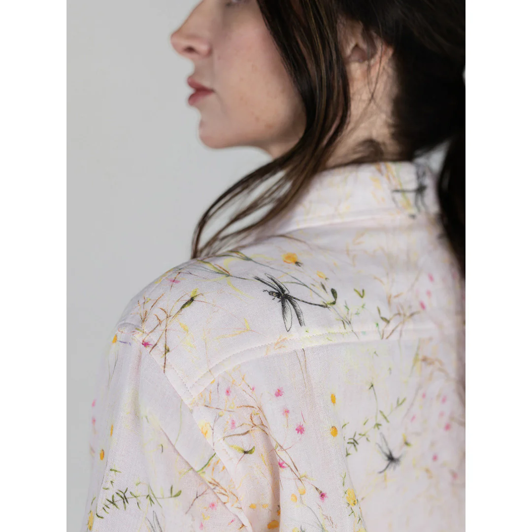 Dapplebay Dragonfly Meadow Breezy Button Up Top-Light Pink - Image 6