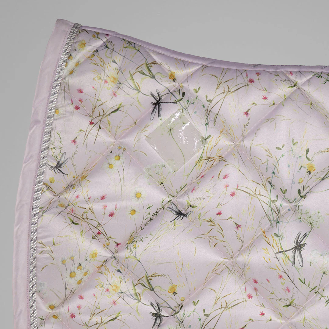 Dapplebay Dragonfly Meadow Dressage Saddle Pad-Light Pink - Image 3
