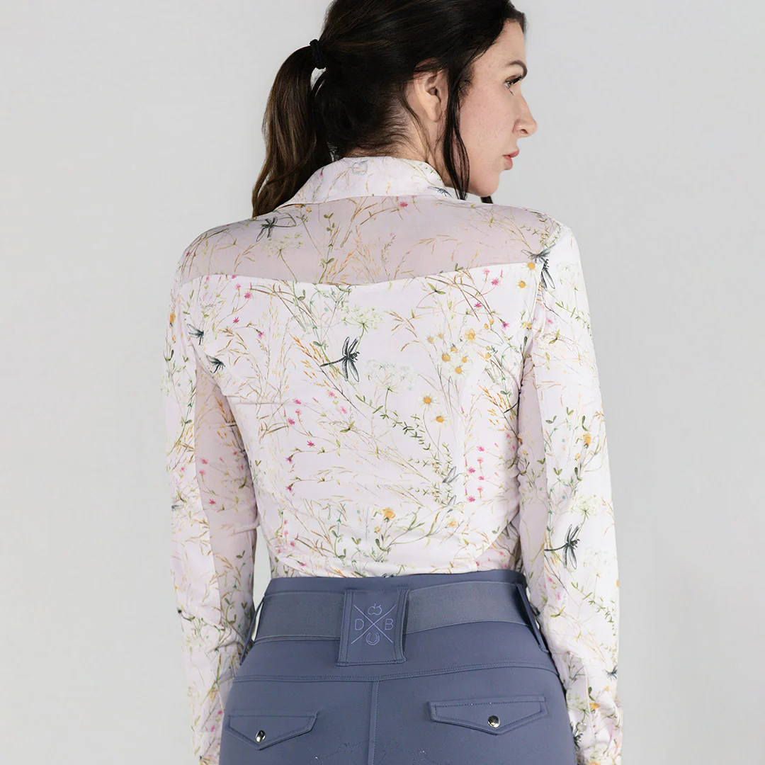 Dapplebay Dragonfly Meadow Western Riding Top-Light Pink - Image 2
