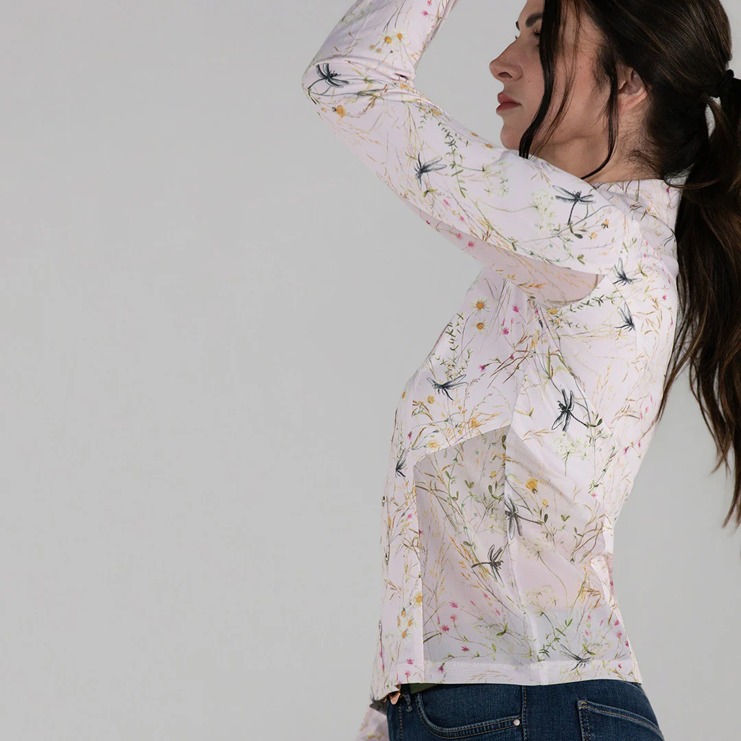 Dapplebay Dragonfly Meadow Western Riding Top-Light Pink - Image 3