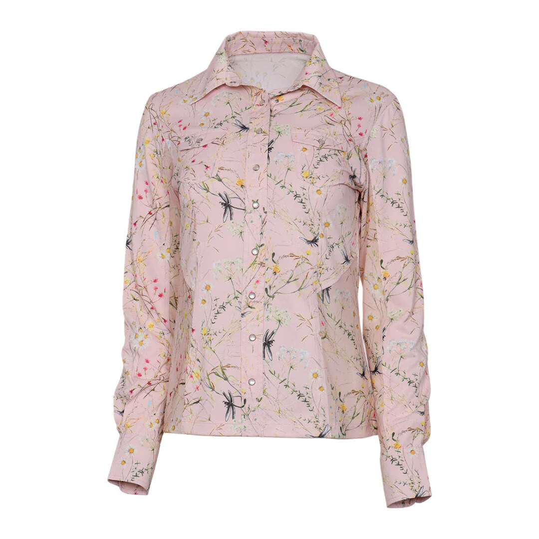 Dapplebay Dragonfly Meadow Western Riding Top-Light Pink - Image 6
