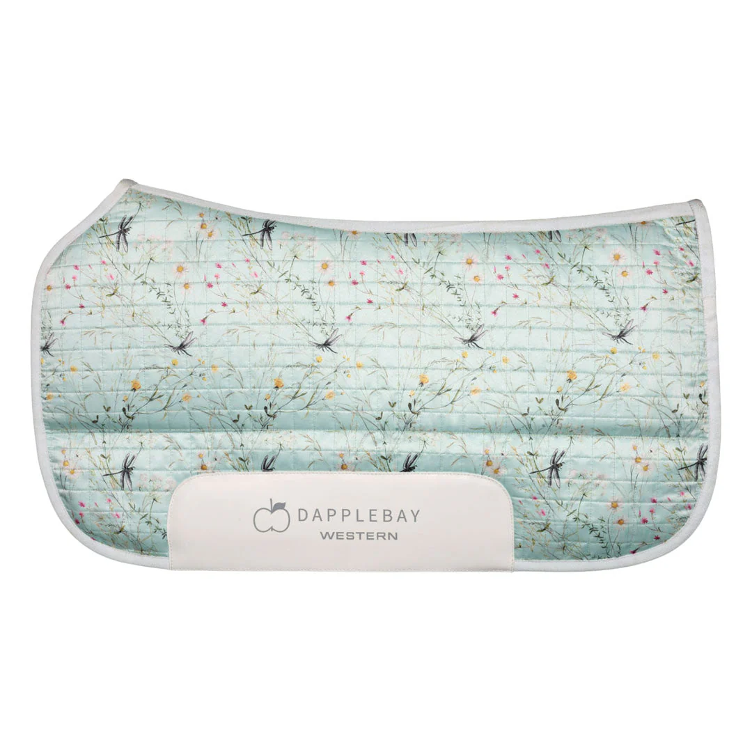 Dapplebay Dragonfly Meadow Western Saddle Pad-Green - Image 5