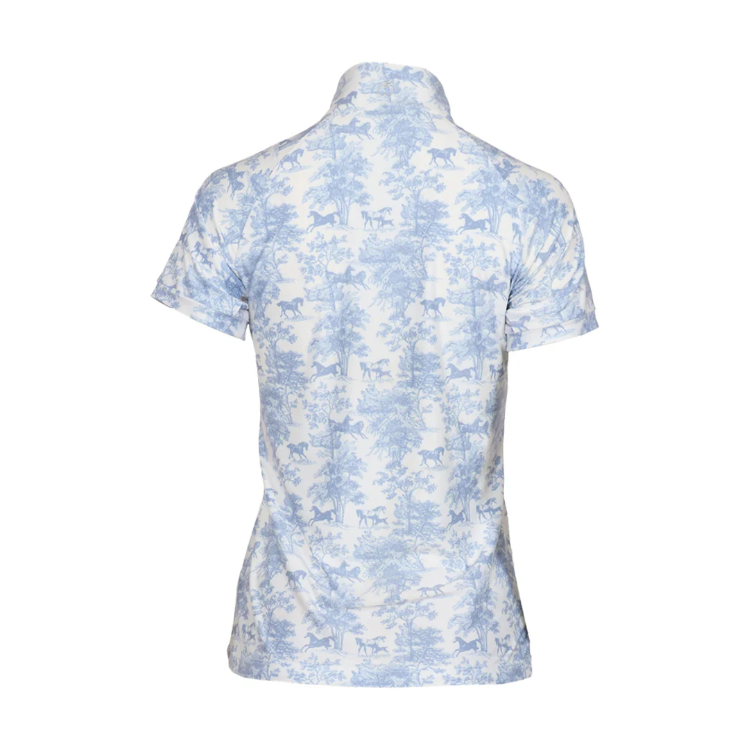 Dapplebay Equestrian Toile 1/4 Zip SS Riding Top-Moonrise - Image 10