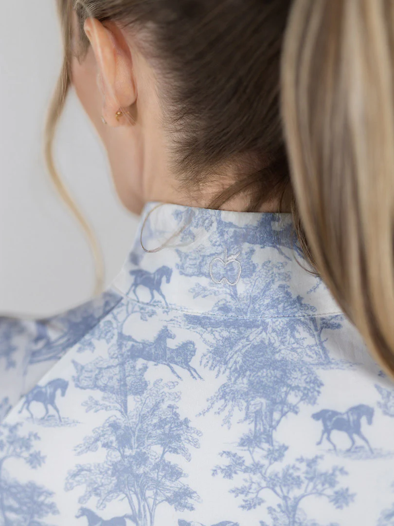 Dapplebay Equestrian Toile 1/4 Zip SS Riding Top-Moonrise - Image 7