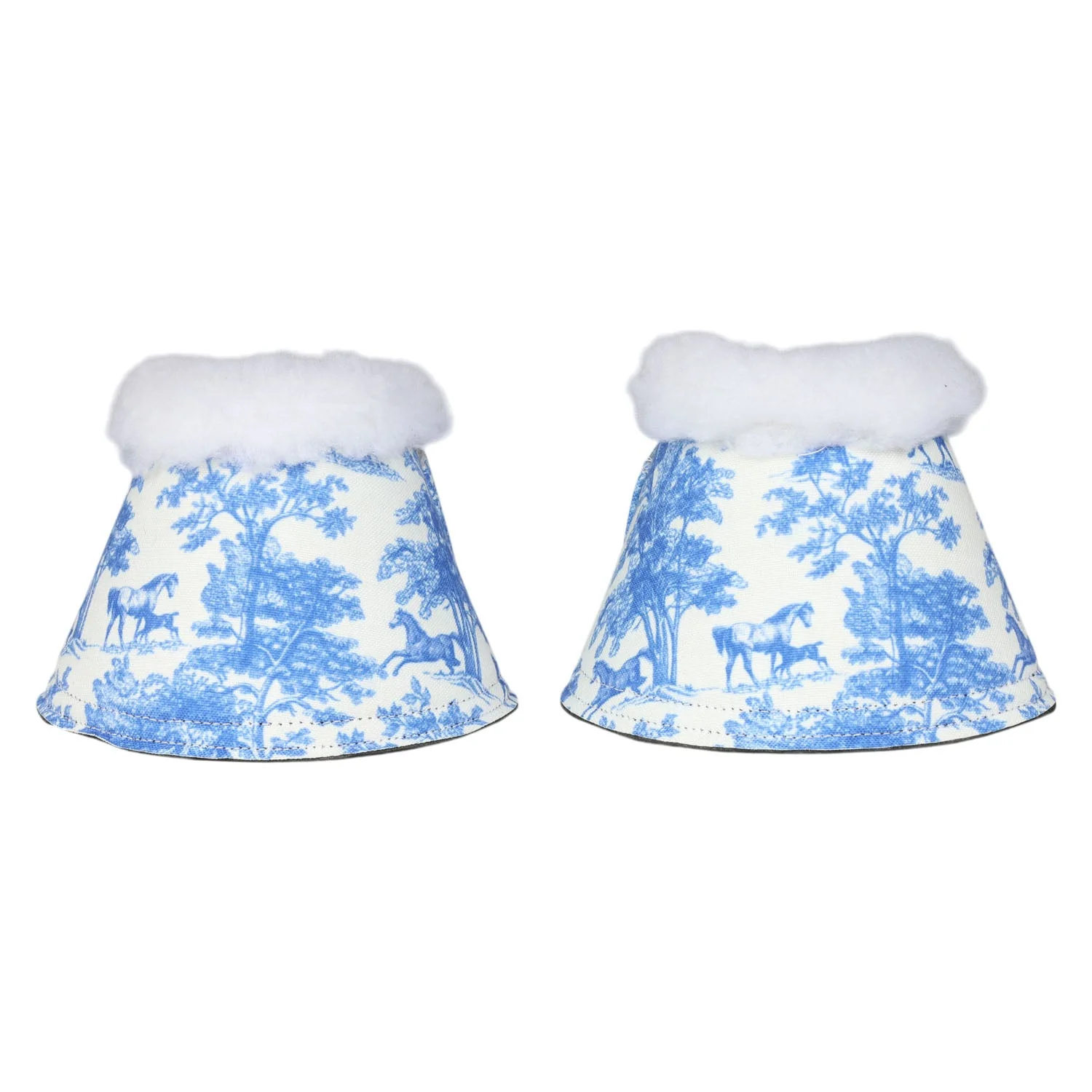 Dapplebay Equestrian Toile Bell Boots-Blue/White - Image 2