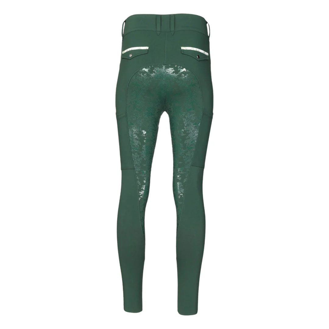 Dapplebay Equestrian Toile Compression Breeches-Evergreen - Image 3