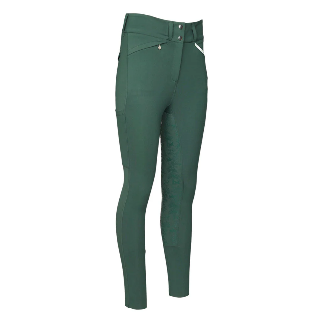 Dapplebay Equestrian Toile Compression Breeches-Evergreen - Image 4