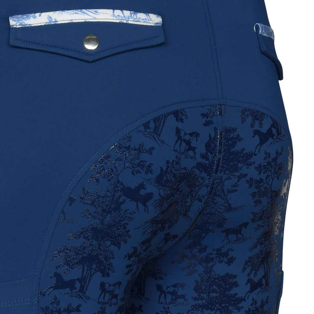 Dapplebay Equestrian Toile Full Seat Breeches-Bright Navy - Image 7