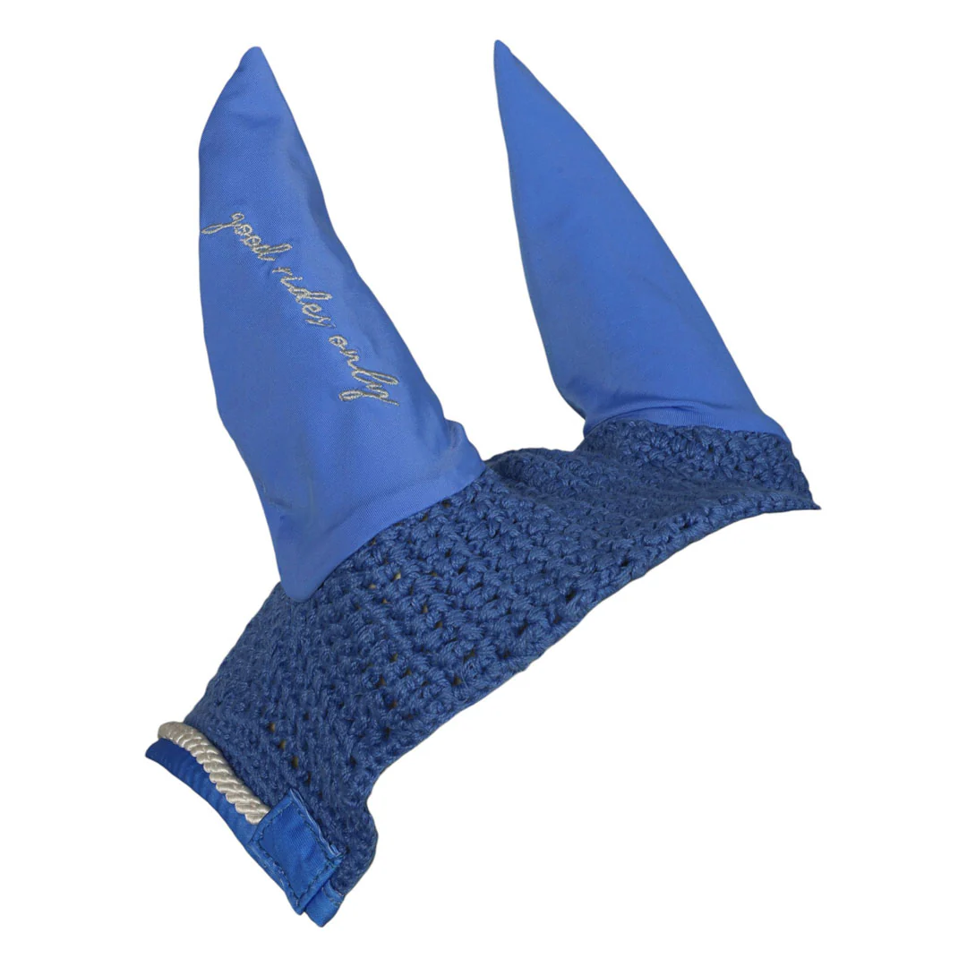 Dapplebay Equestrian Toile Pony Fly Veil-Blue/White - Image 4