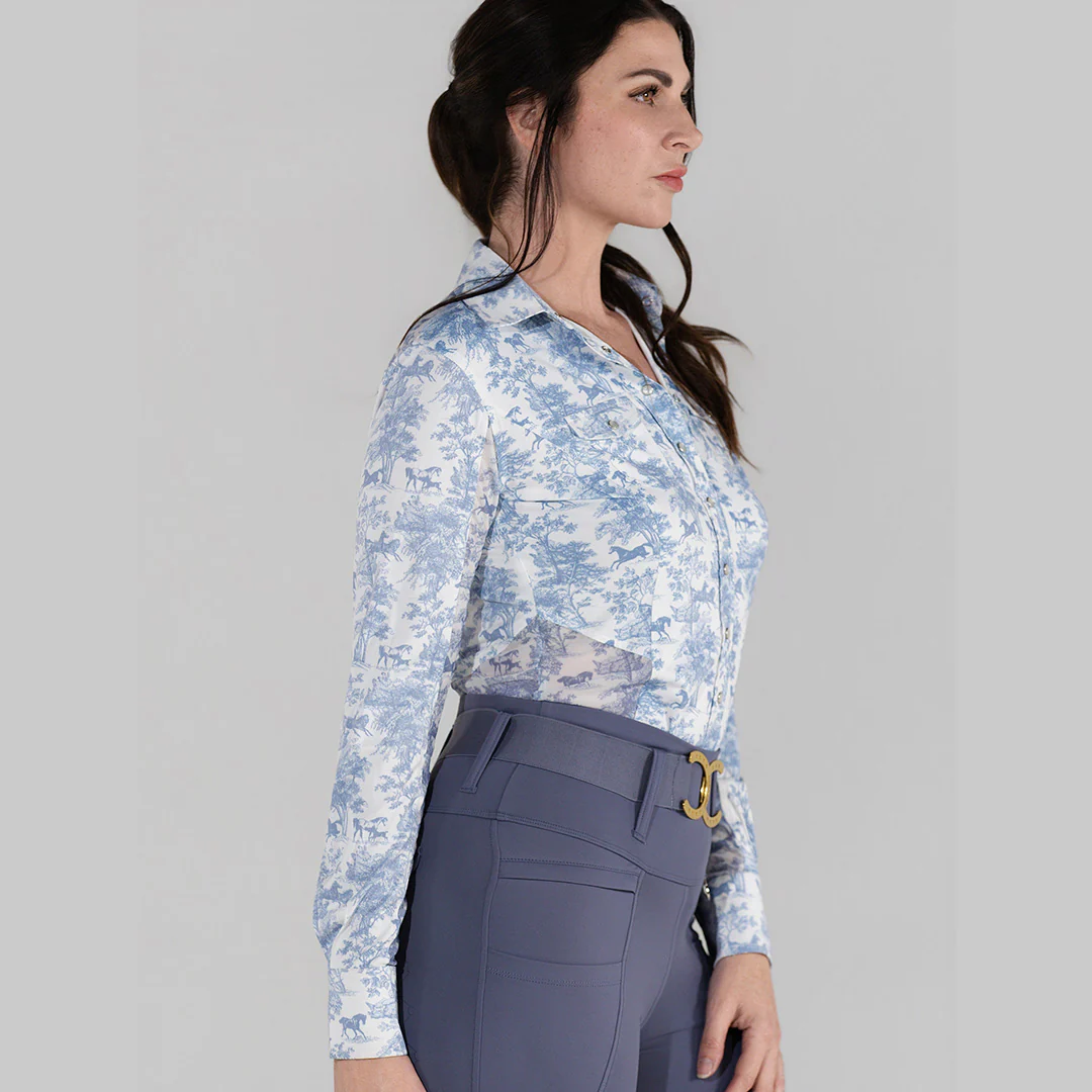 Dapplebay Equestrian Toile Western Riding Top-Moonrise - Image 6