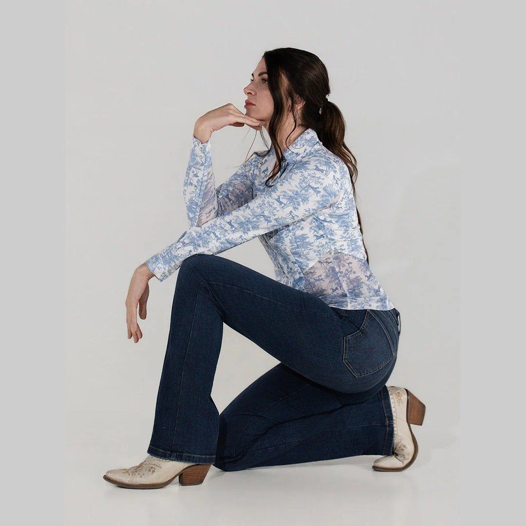 Dapplebay Equestrian Toile Western Riding Top-Moonrise - Image 7