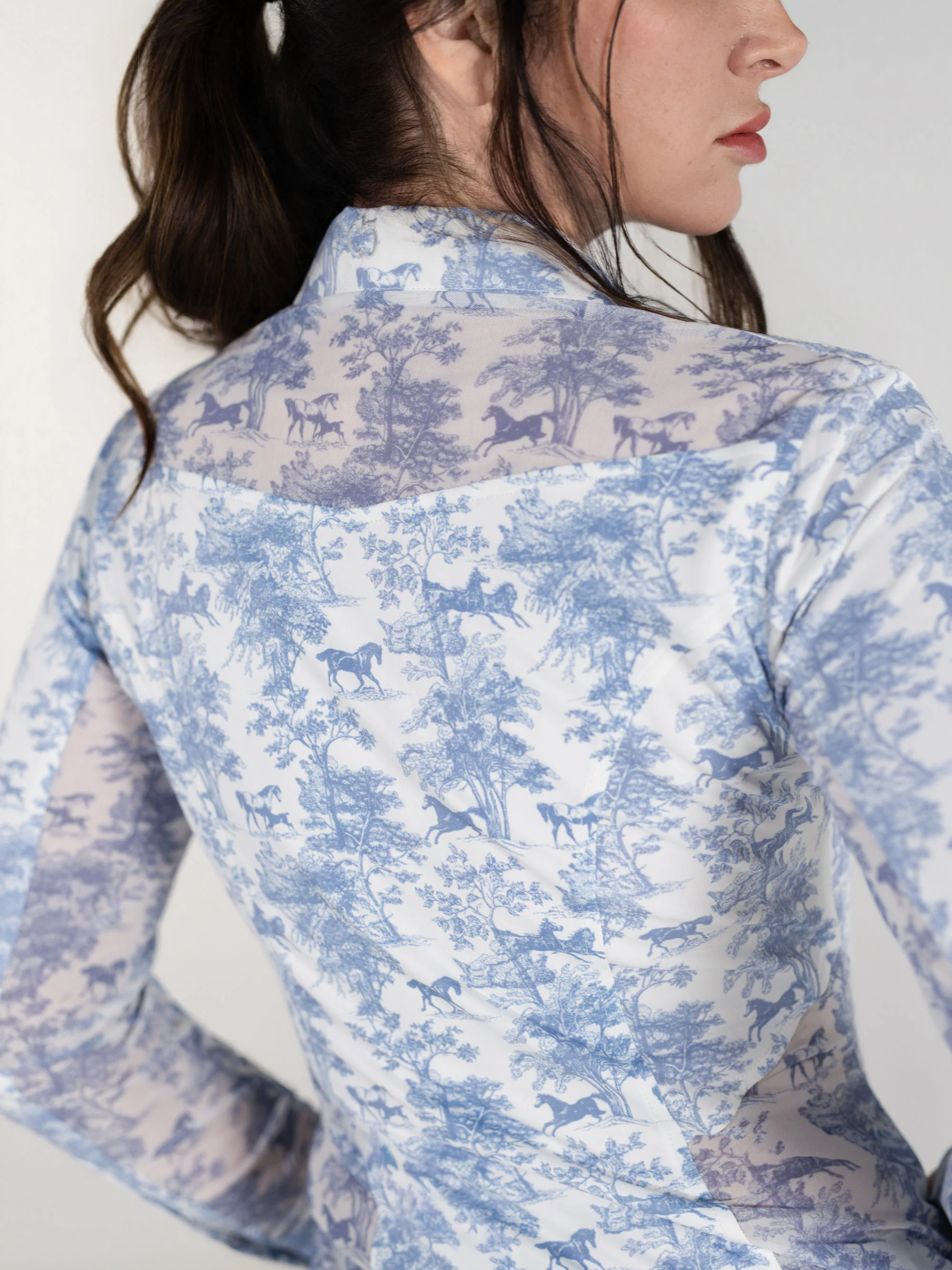 Dapplebay Equestrian Toile Western Riding Top-Moonrise - Image 8
