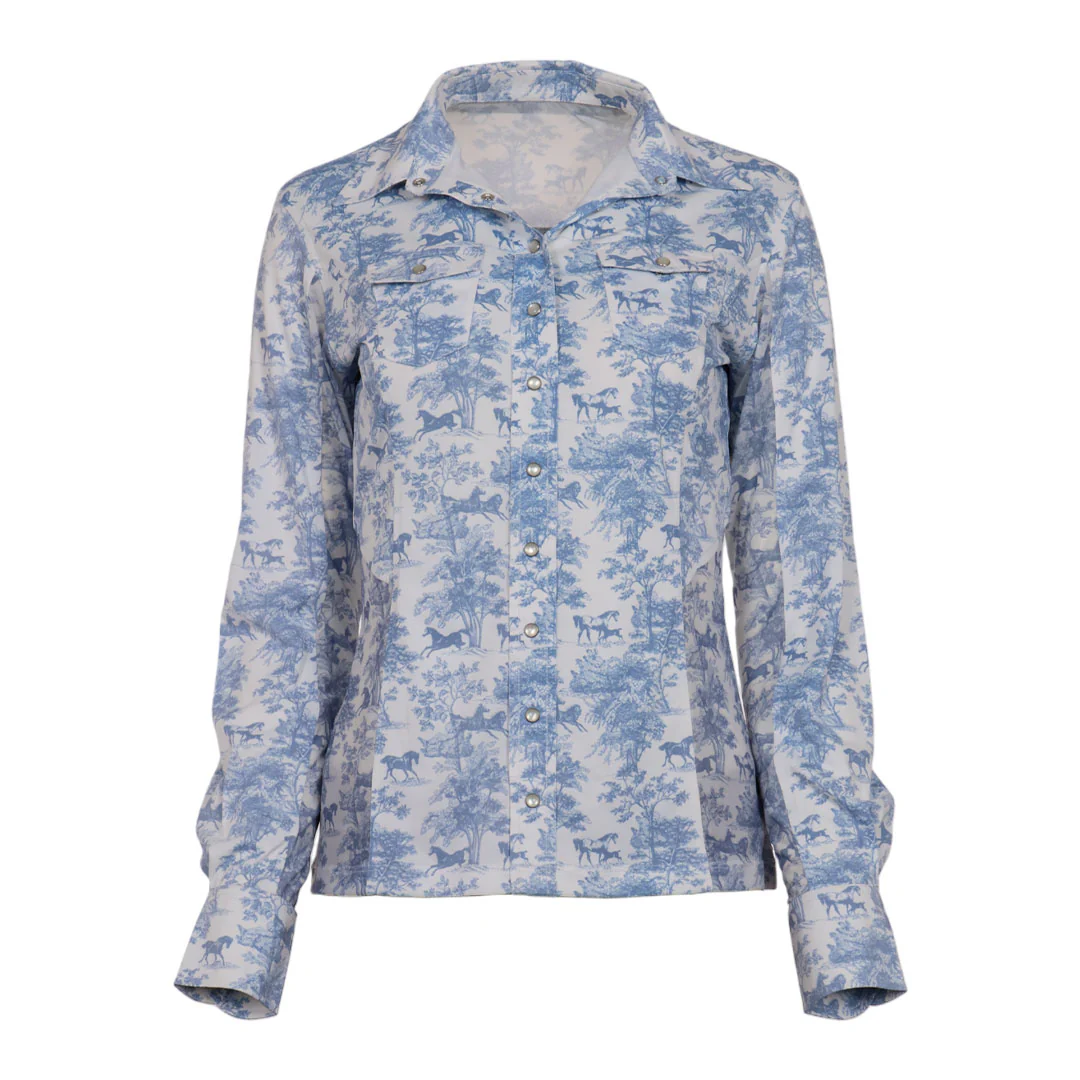Dapplebay Equestrian Toile Western Riding Top-Moonrise - Image 9