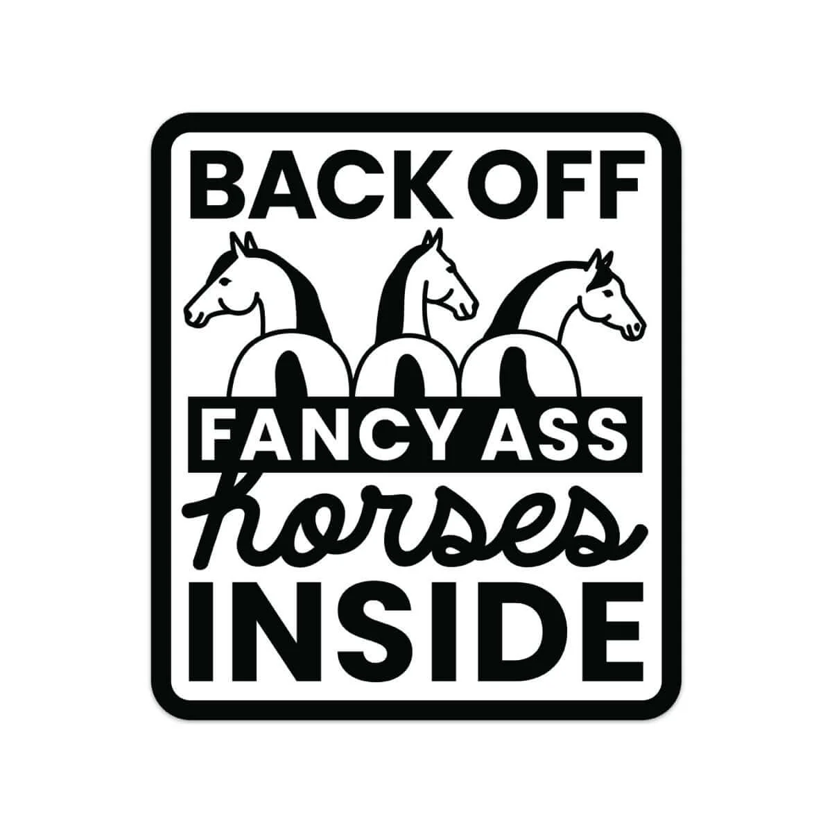 Dapplebay Fancy A$$ Horses - Horse Trailer Decal - Image 2