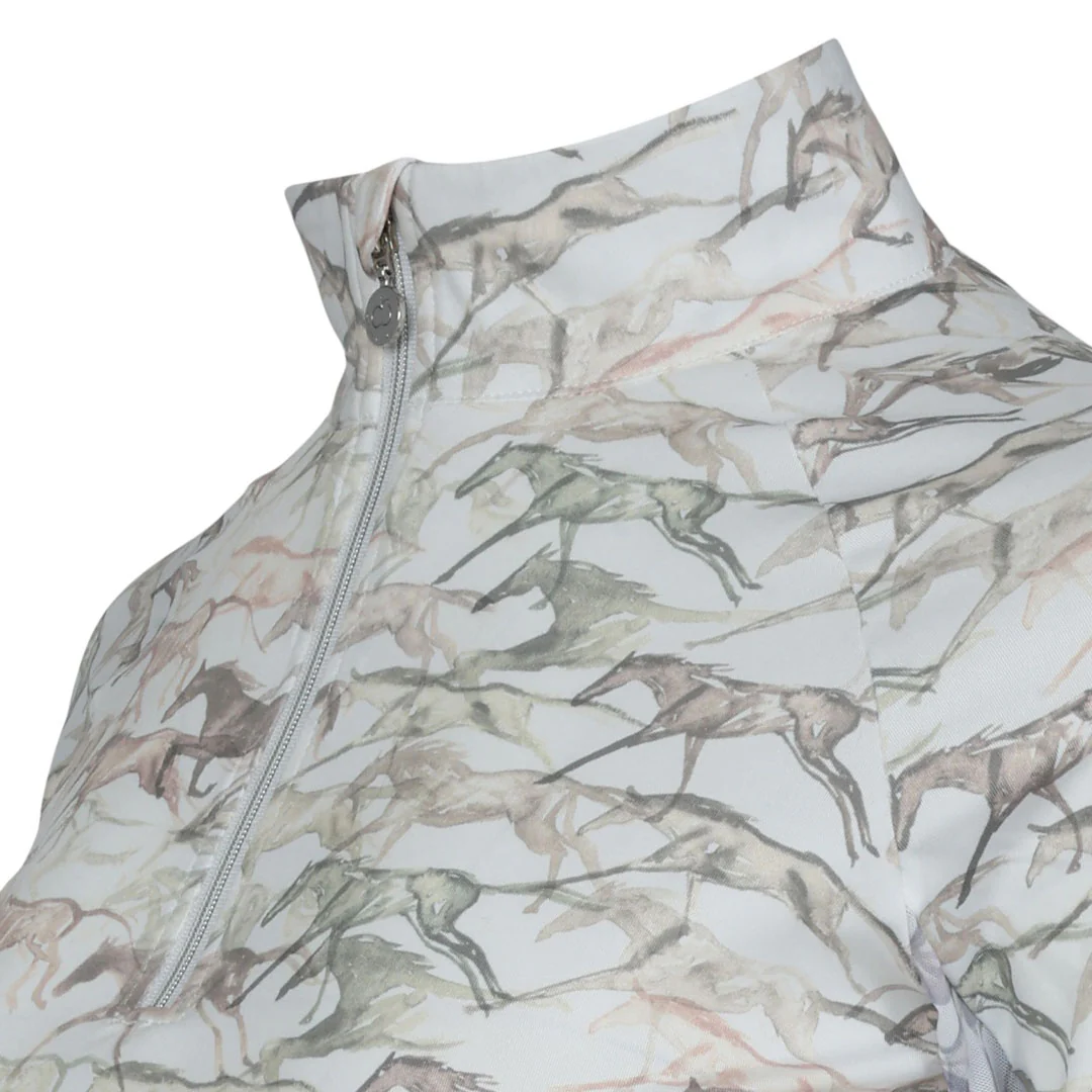 Dapplebay Galloping Watercolor 1/4 Zip Riding Top - Image 2