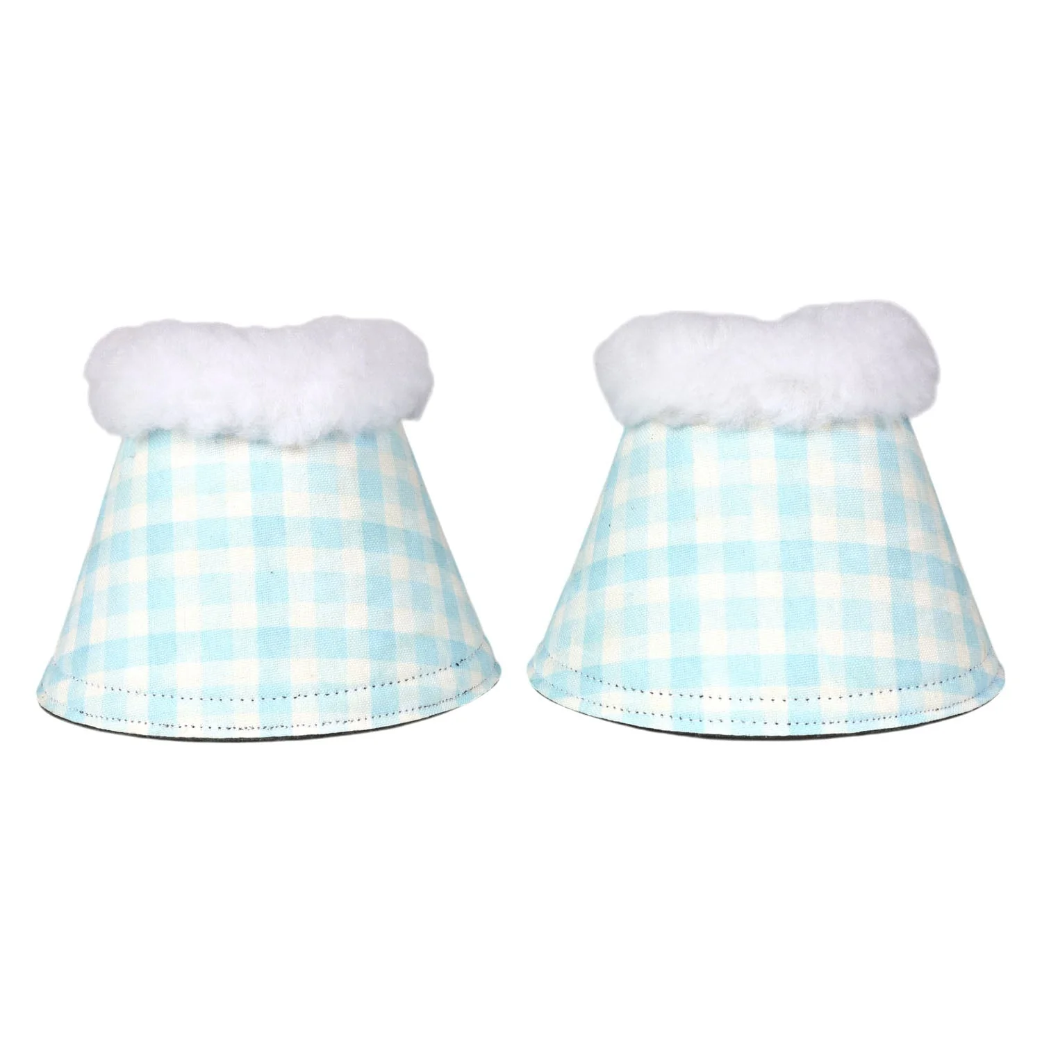 Dapplebay Gingham Bell Boots-Blue/White - Image 2