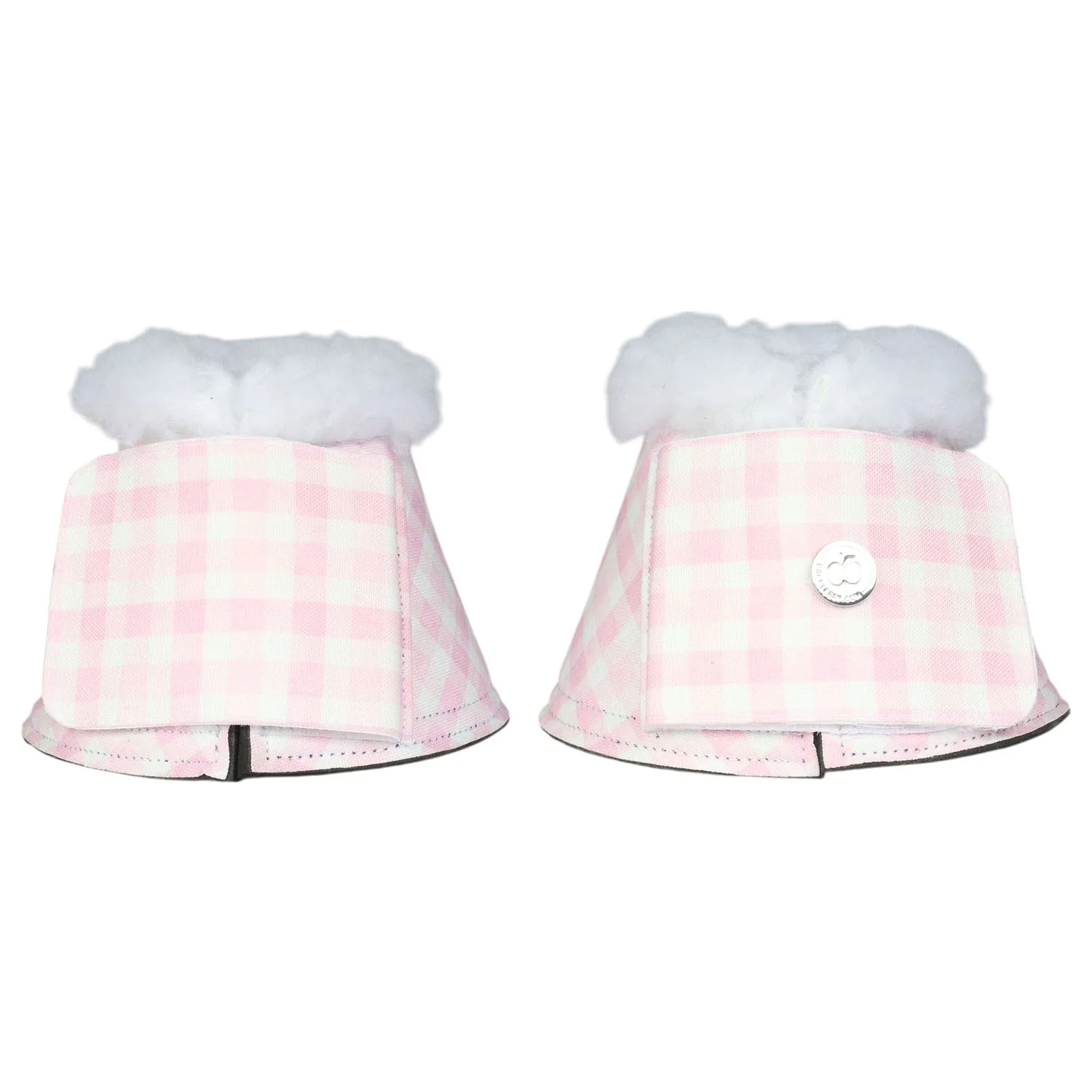 Dapplebay Gingham Bell Boots-Pink/White - Image 2