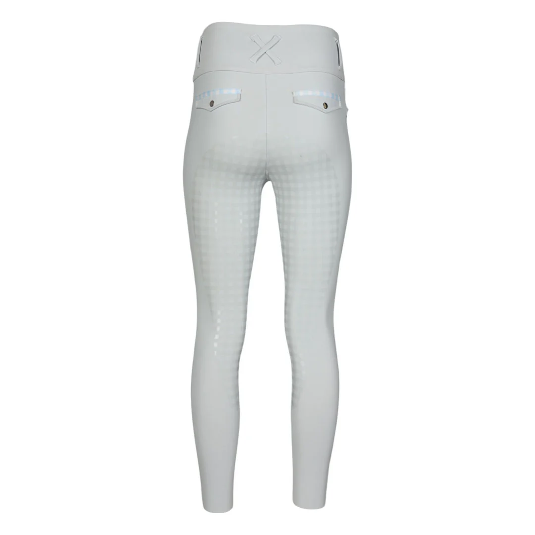 Dapplebay Gingham Essential Full Seat Tights-Light Grey - Image 3