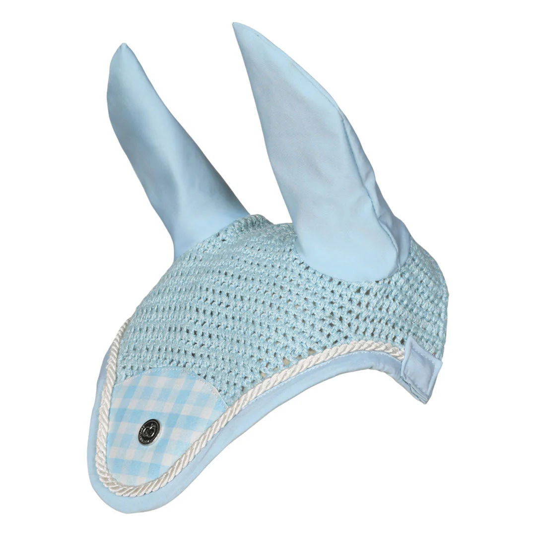 Dapplebay Gingham Fly Veil-Blue/White - Image 2