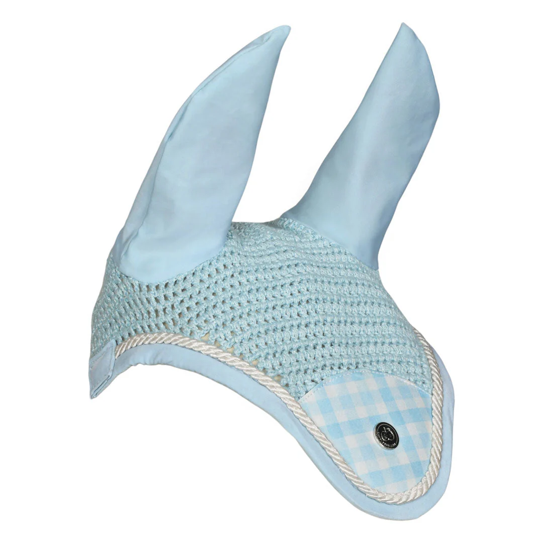 Dapplebay Gingham Fly Veil-Blue/White - Image 4
