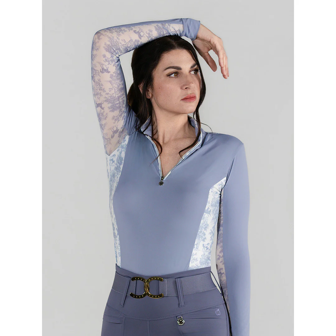 Dapplebay Grace 1/4 Zip LS Riding Top-Moonrise - Image 6