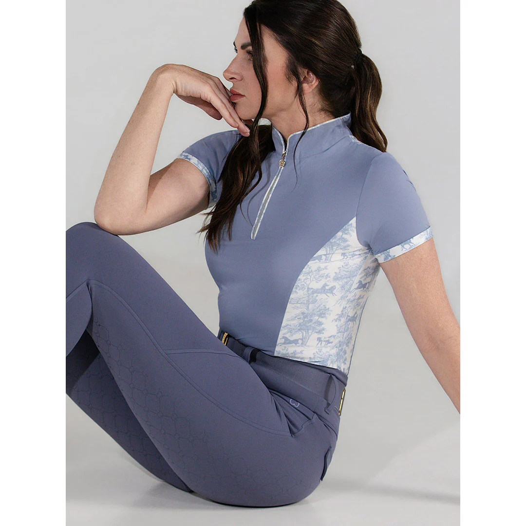 Dapplebay Grace 1/4 Zip SS Riding Top-Moonrise - Image 4