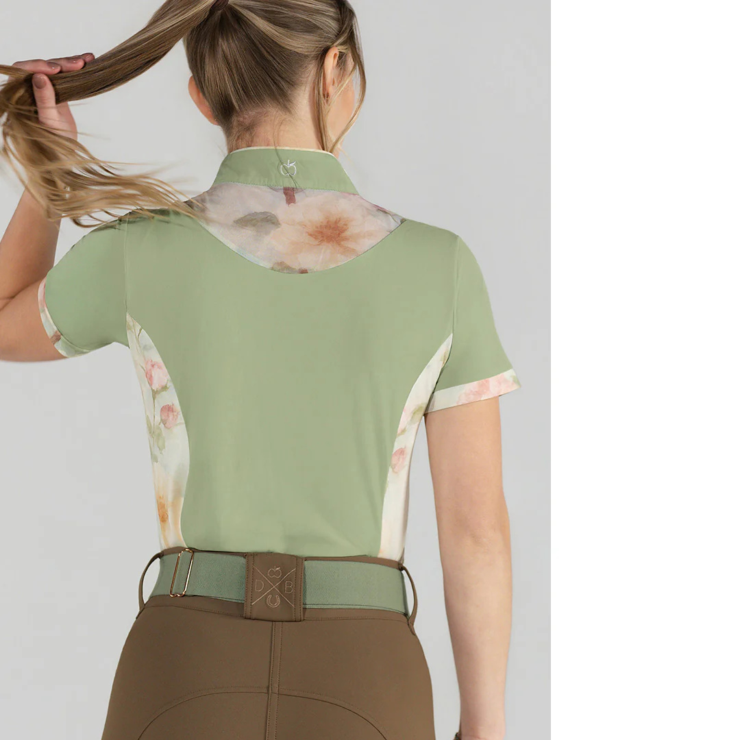 Dapplebay Grace 1/4 Zip SS Riding Top-Sage - Image 4