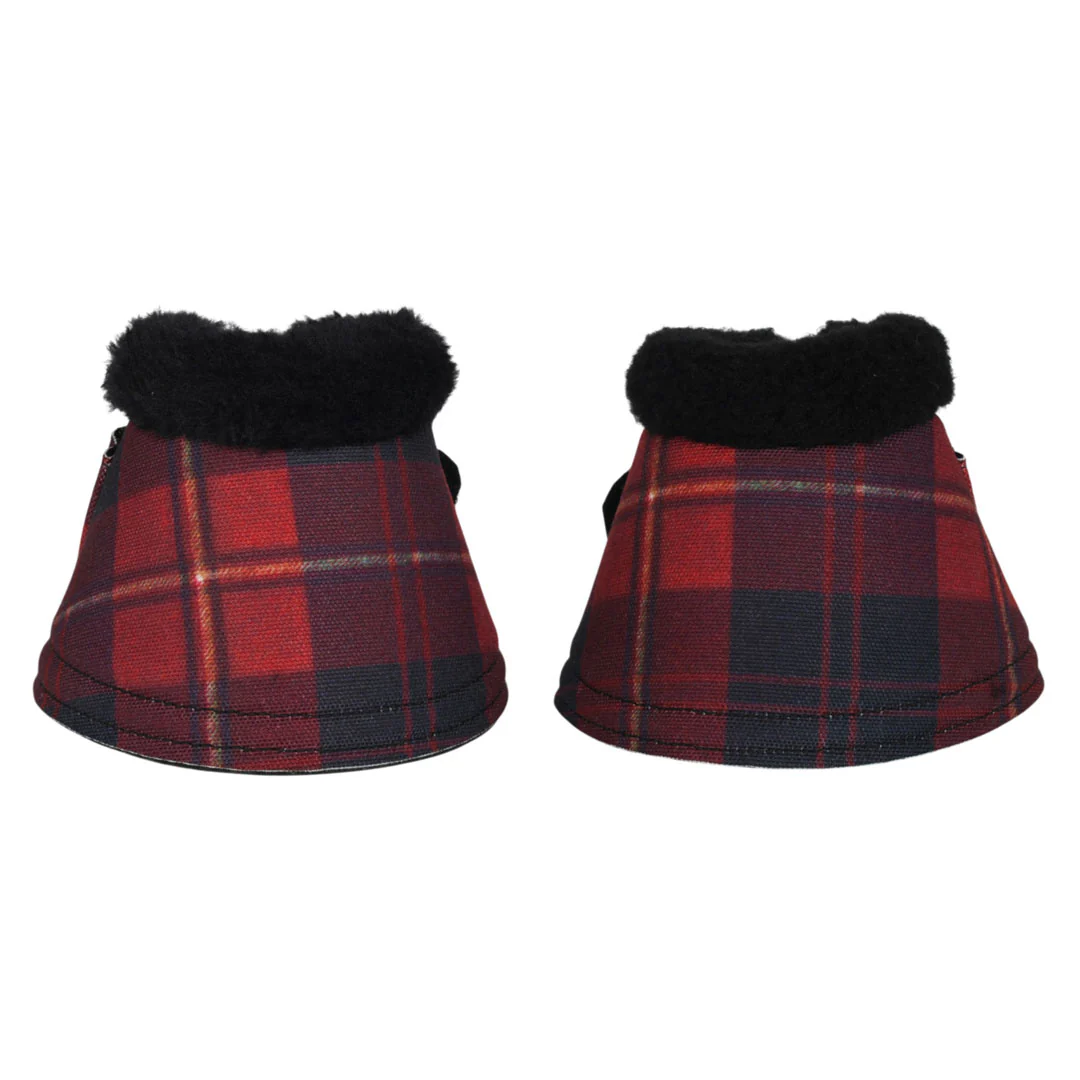 Dapplebay Holiday Plaid Bell Boots-Red - Image 2