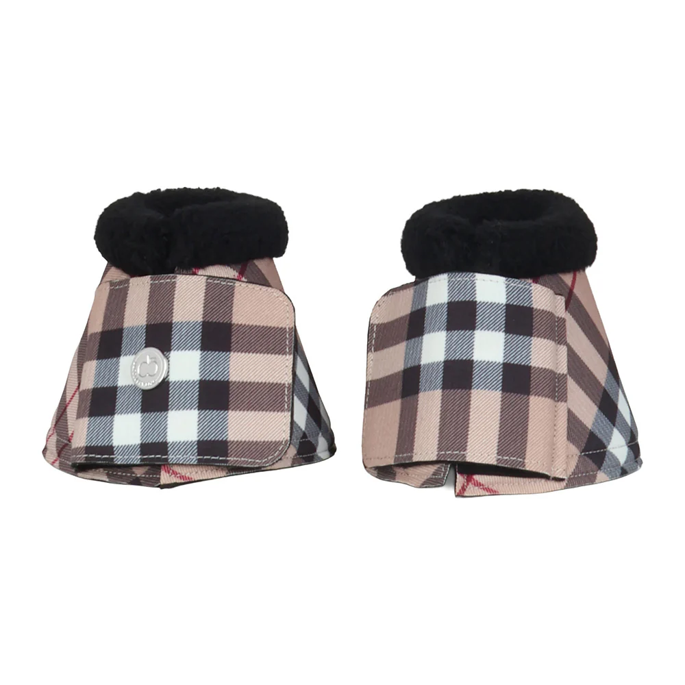 Dapplebay Holiday Plaid Bell Boots-Tan - Image 2