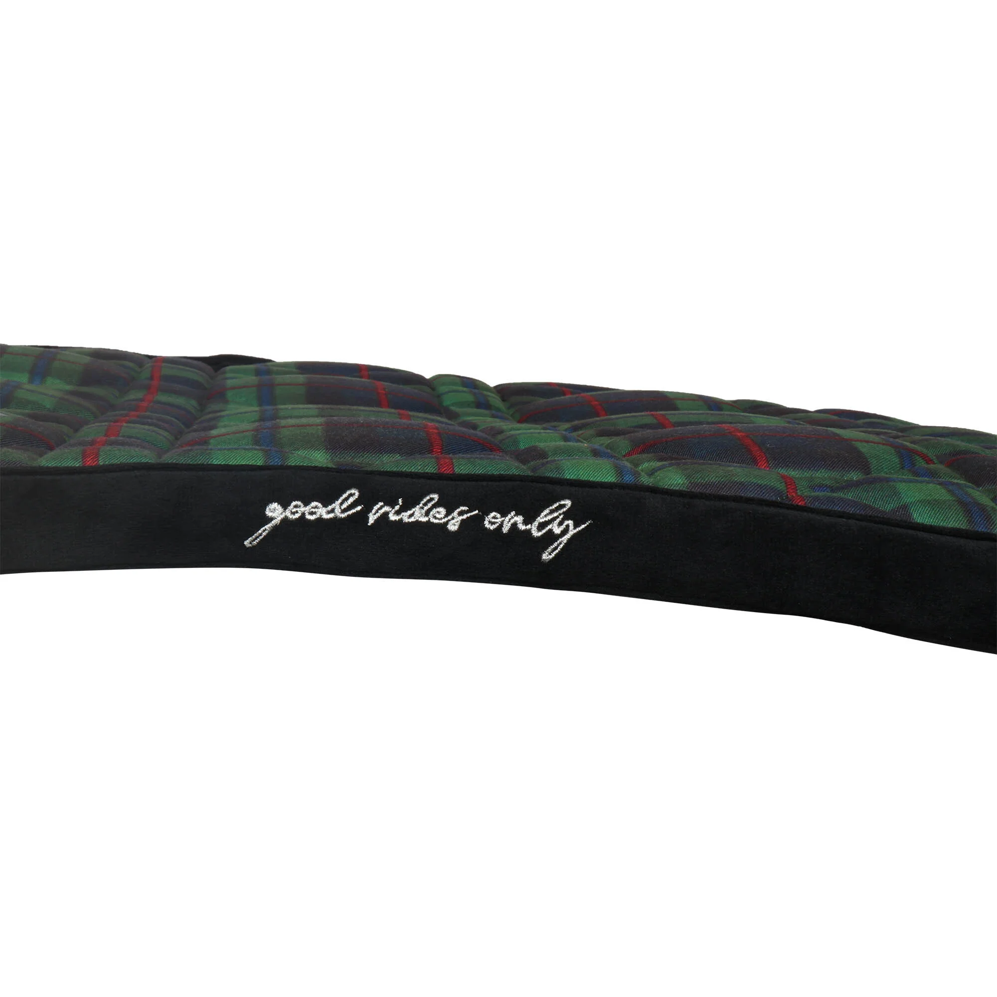 Dapplebay Holiday Plaid Dressage Saddle Pad-GREEN - Image 2