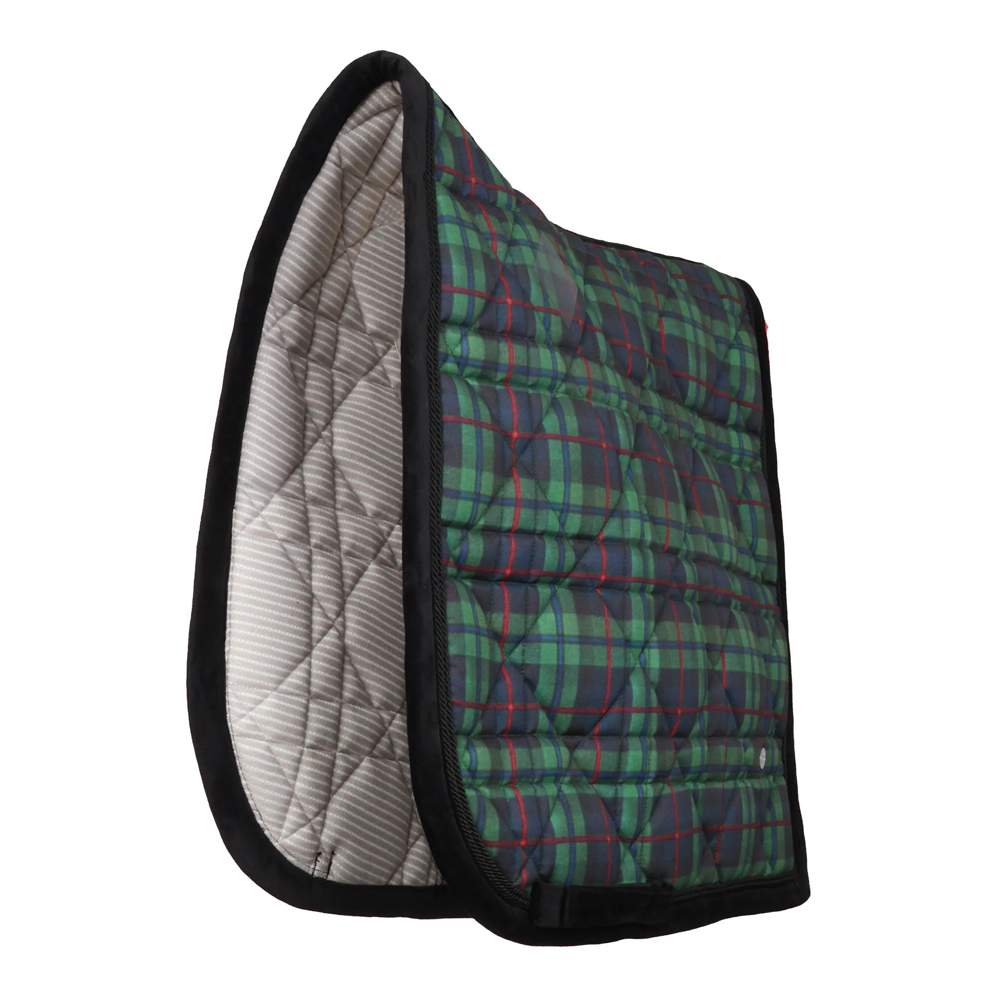 Dapplebay Holiday Plaid Dressage Saddle Pad-GREEN - Image 3