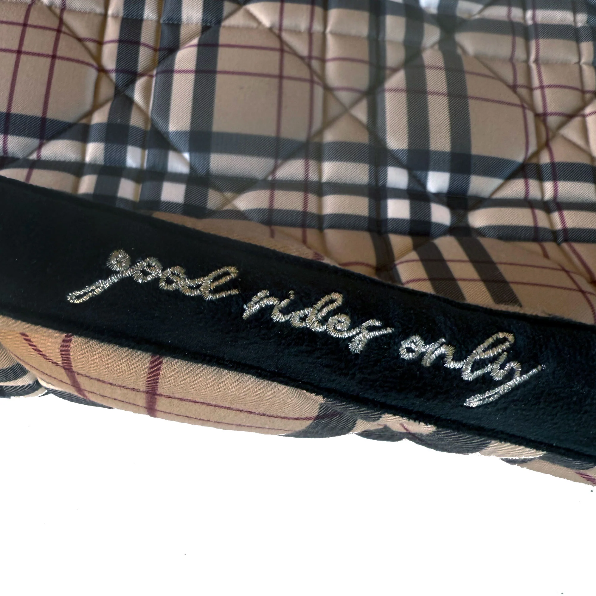 Dapplebay Holiday Plaid Dressage Saddle Pad-Tan - Image 3