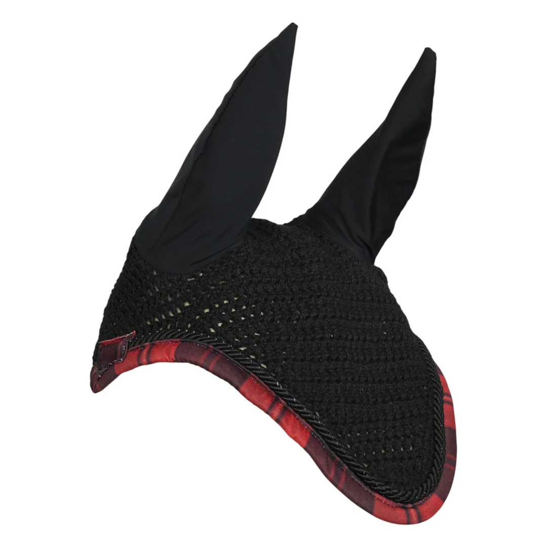 Dapplebay Holiday Plaid Fly Veil -RED - Image 3